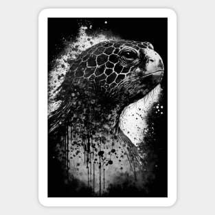 Inky Turtle Portrait Sticker